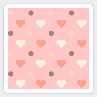 Cute Pink Love Pattern Seamless Doodle Sticker